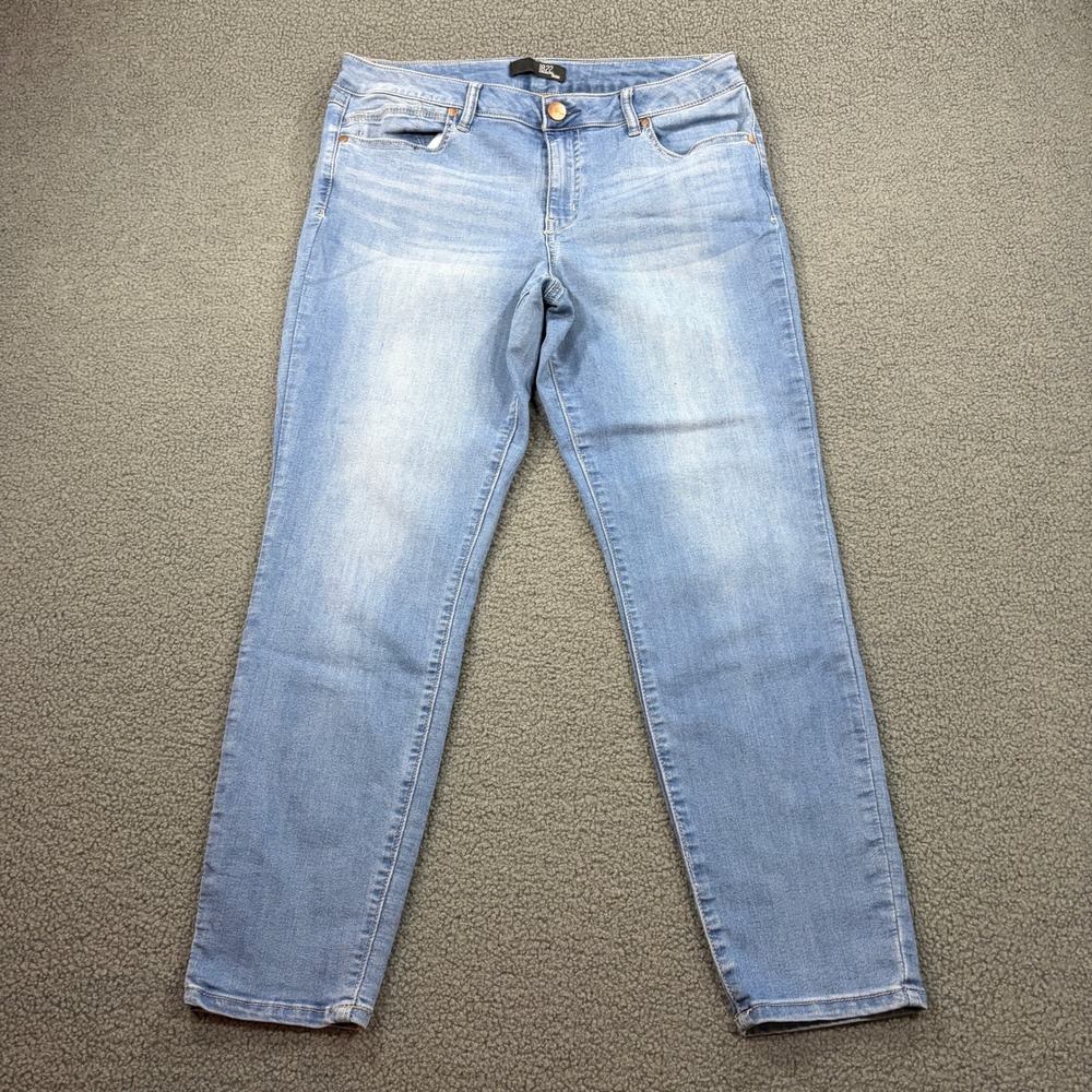 1822 Denim Jeans Womens 14 Blue C95M1116D3 Slim Leg Stretch Light Wash Denim